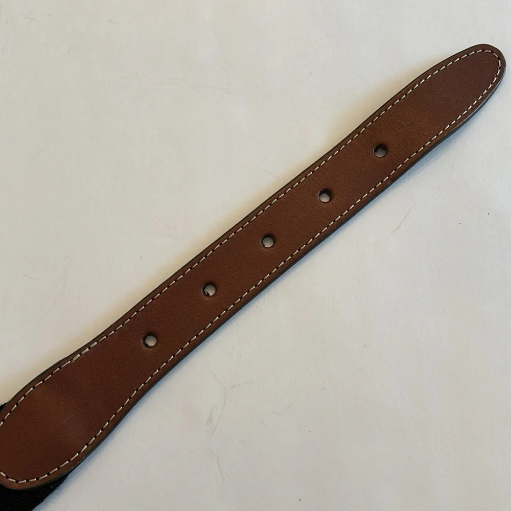 Lands’ End Men’s Black Woven Belt Size 38